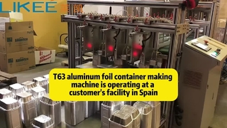 Ligne de production de machine de fabrication de conteneurs en papier d'aluminium LK-T63