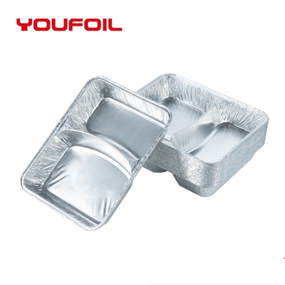 acheter Casserole jetable à emporter d'aluminium de cavité du conteneur 2 de papier d'aluminium online manufacture