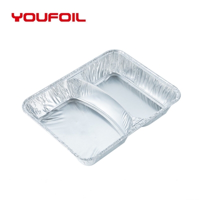 acheter Conteneur jetable sain recyclable de papier d'aluminium de 2 compartiments pour l'approvisionnement online manufacture