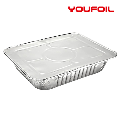 acheter Taille Pan With Lid de conteneur rectangulaire résistant de papier d'aluminium de pénétration demi online manufacture