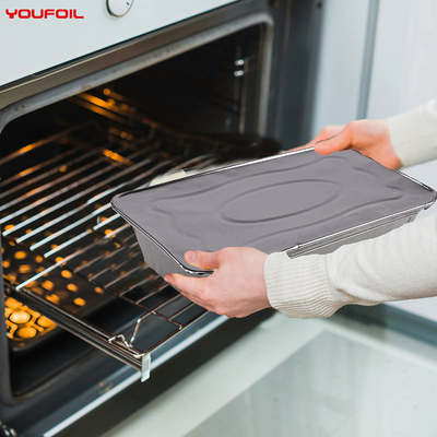 acheter Conteneur jetable de papier aluminium de pique-nique avec le couvercle pour Feezer Oven Microwave online manufacture