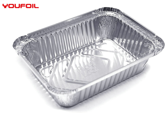 acheter OEM en aluminium rectangulaire réutilisé de plateau de conteneur de nourriture de papier aluminium online manufacture