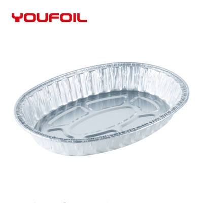 acheter Plateau ovale jetable d'aluminium de Tray Food Storage Nontoxic Aluminium de papier d'aluminium online manufacture