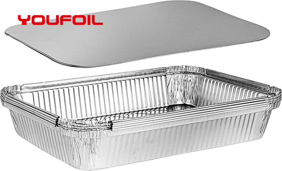 acheter Grand conteneur de nourriture de papier aluminium de barbecue avec les couvercles clairs online manufacture