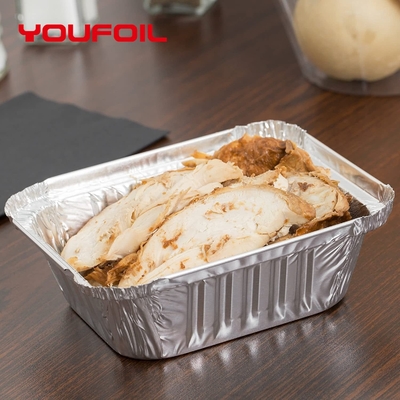 acheter Conteneurs de nourriture jetables de papier aluminium de catégorie comestible faisant Tray With Lid cuire au four online manufacture