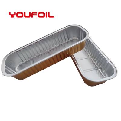 acheter Conteneur rectangulaire matériel réutilisé de papier d'aluminium pour le gâteau de bande de cuisson de nourriture online manufacture