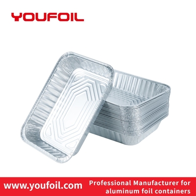 acheter Conteneur rectangulaire de papier d'aluminium de mur lisse recyclable pour la cuisson online manufacture