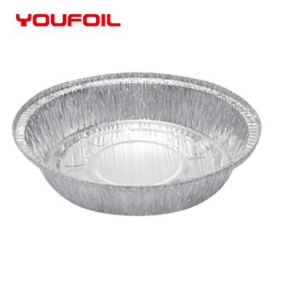 acheter Couleur argentée jetable autour de plateau de nourriture de conteneur de papier d'aluminium online manufacture