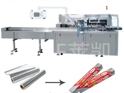 qualité  1500kg Automatic Cartoning Machine For Small Foil Roll Packing 30-60 Boxes/min Usine