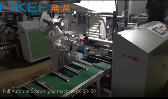 acheter LKWD-450 Machine automatique de rembobinage de papier d'aluminium pour la maison avec SMC pneumatique online manufacture
