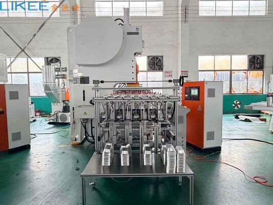 acheter Machine à contenir des aliments en aluminium jetable avec moule à 3 cavités et 35 à 70 coups par minute dans la structure du cadre C fabrication en ligne