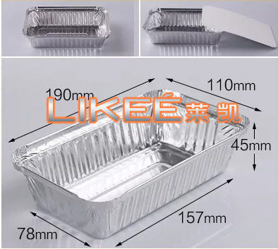 acheter Plateau en aluminium rectangulaire réutilisé de conteneur de nourriture de papier aluminium d'OEM online manufacture