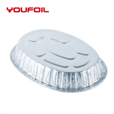 Couvercle en plastique en aluminium ovale jetable de 8006 Tray Catering Baking Pan With