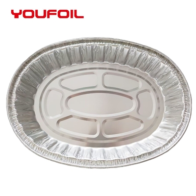 Couvercle en plastique en aluminium ovale jetable de 8006 Tray Catering Baking Pan With
