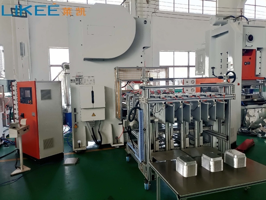 LK-T63 Machine de fabrication de conteneurs en feuille d'aluminium Siemens Moteur Type C Presse hydraulique
